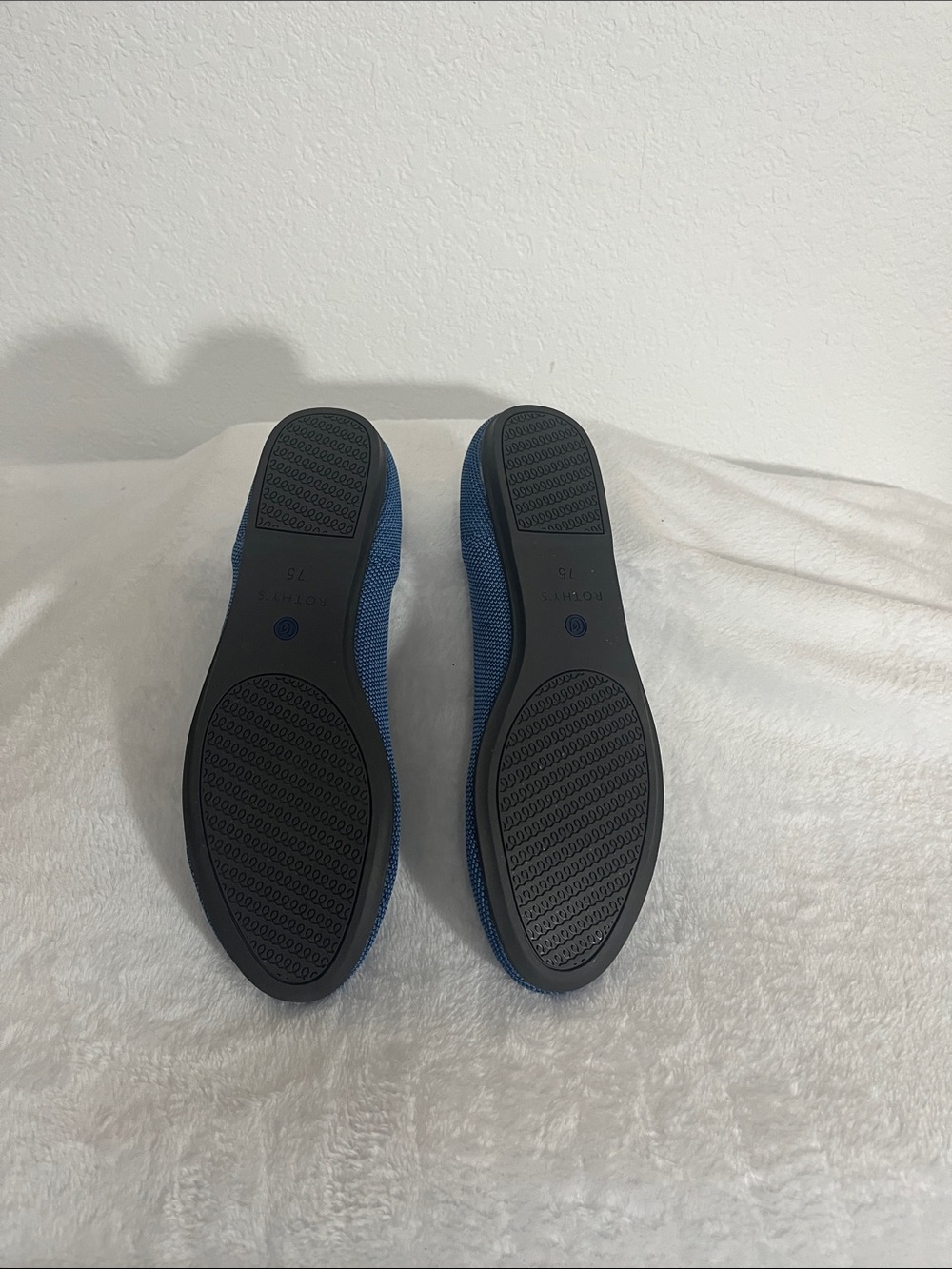 Rothy's Blue Knit Pointed-Toe Slip-On Flats - Picture 2 of 4